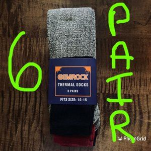 6-PAIR MEN'S HEAVY DUTY WINTER THERMAL SOCKS 10-15